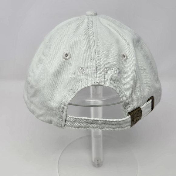 IVORY ELLA MINT GREEN BASEBALL HAT CAP WHITE EMBROIDERY ELEPHANT WOMEN OS COTTON - Picture 4 of 12